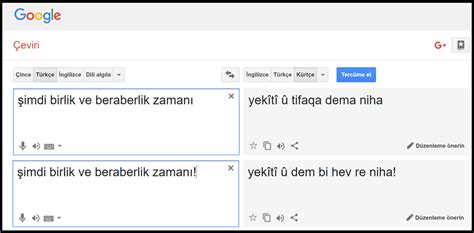 türkçeyi ingilizceye çevirme google